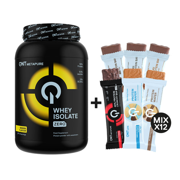 Pack Proteína Zero Carb 908 + Mix 12 Barras de proteína