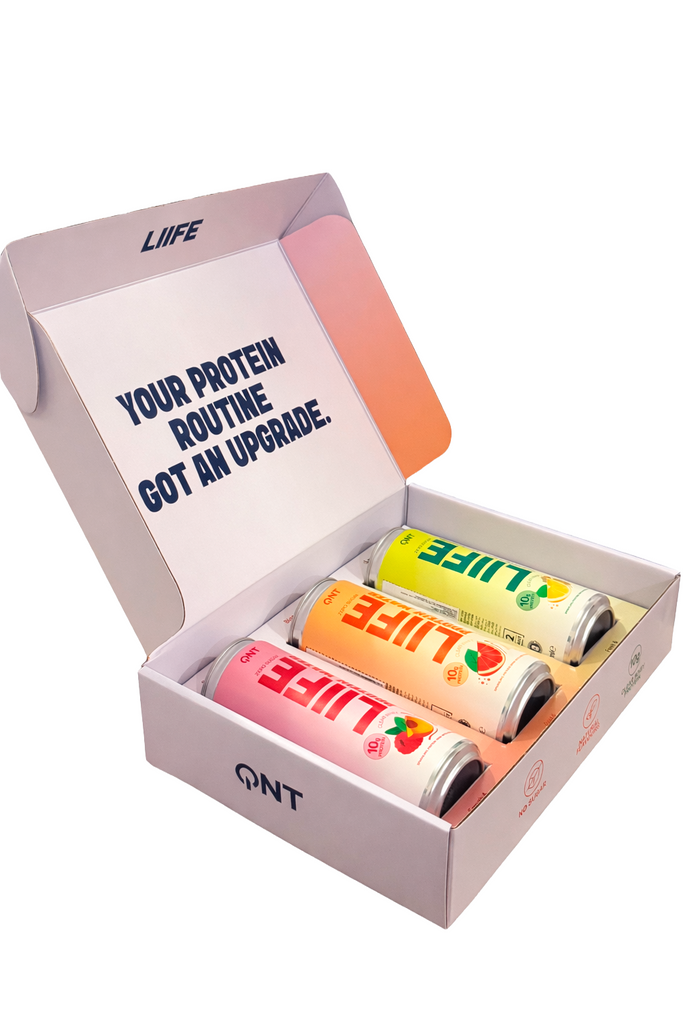 BOX Protein Water - Raspberry-Peach, Blood Orange-Ginseng y Lemon-Ginger