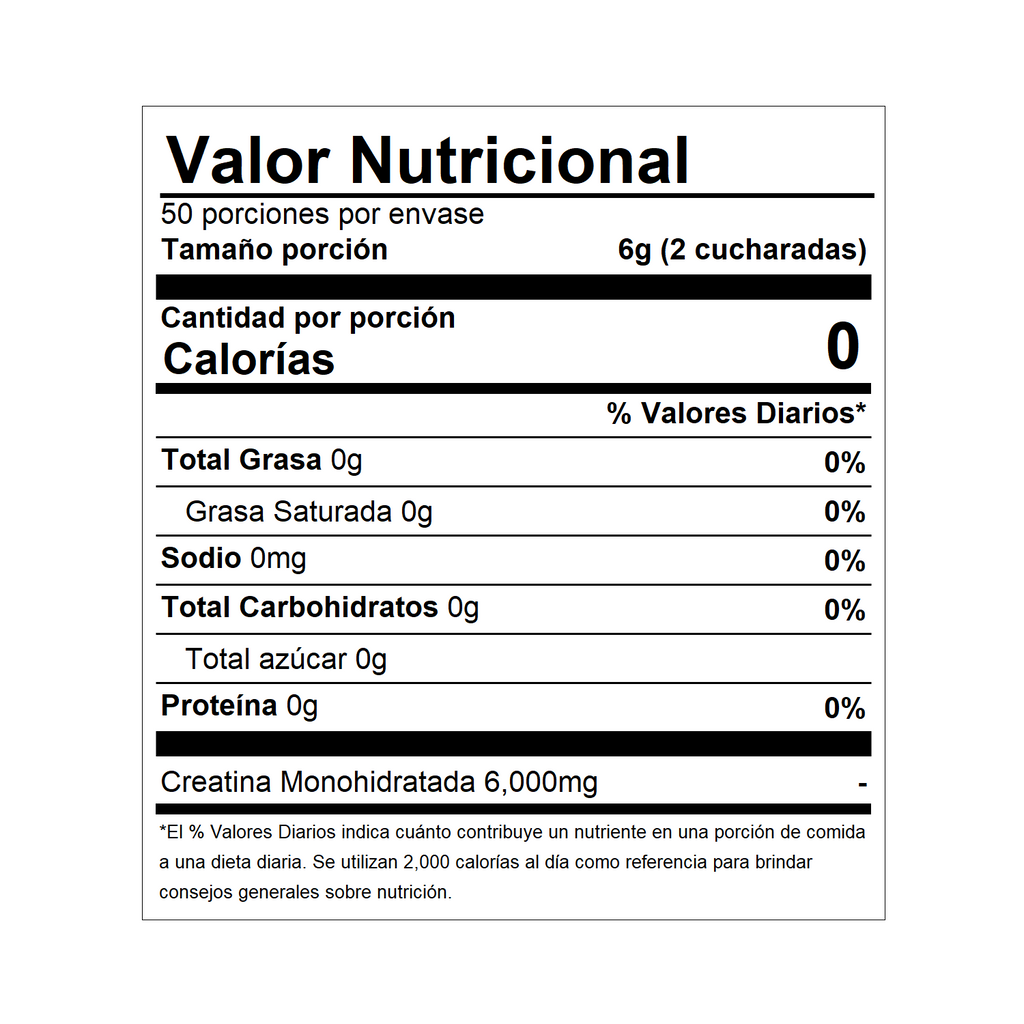 Creatina Monohydrate en Polvo 300 Grs