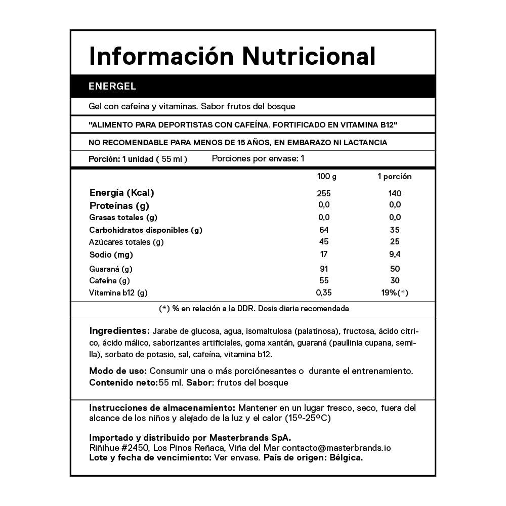 Pack 50 Geles Energéticos Energel 55 Ml (2 cajas sabores) + ENVÍO GRATIS