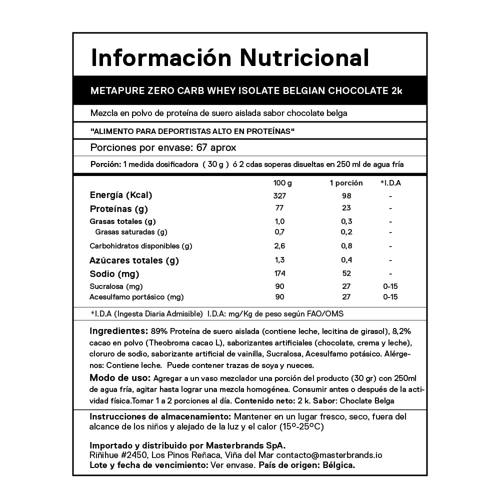 Metapure Whey Protein Isolate Zero Carb 4.4 Lbs