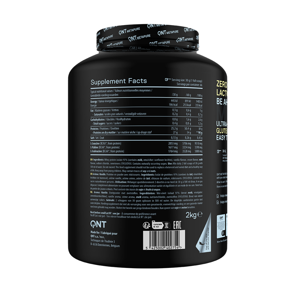 Metapure Whey Protein Isolate Zero Carb 4.4 Lbs