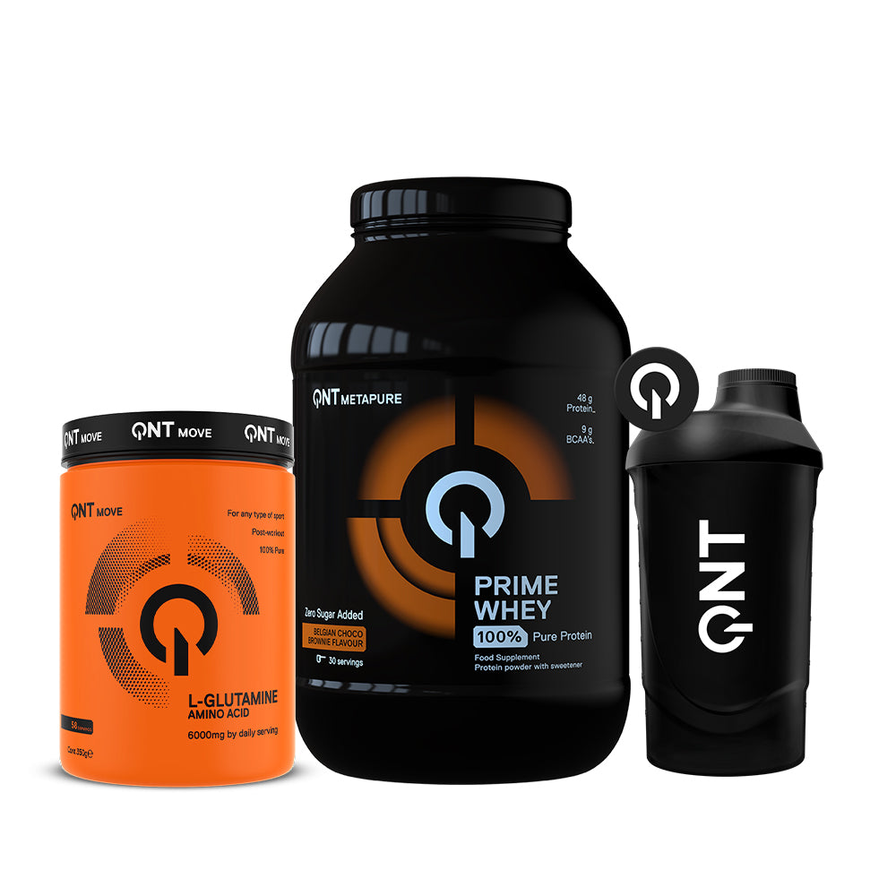 Proteína Prime Whey 2 Lb + Glutamina 350 Gr + Shaker