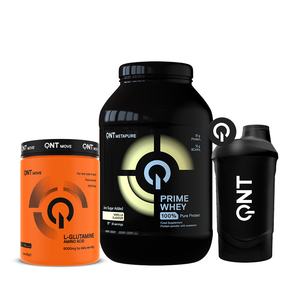 Proteína Prime Whey 2 Lb + Glutamina 350 Gr + Shaker