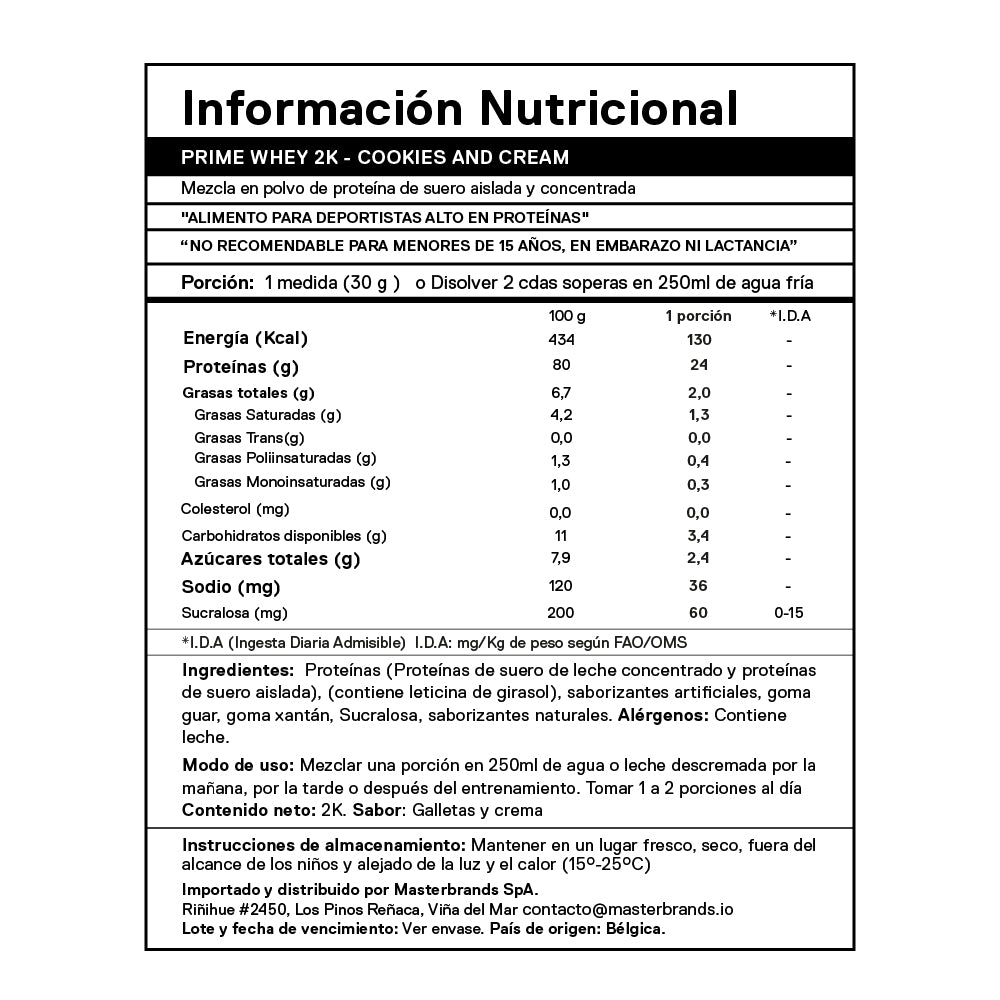 Proteína Prime Whey 4.4 Lbs