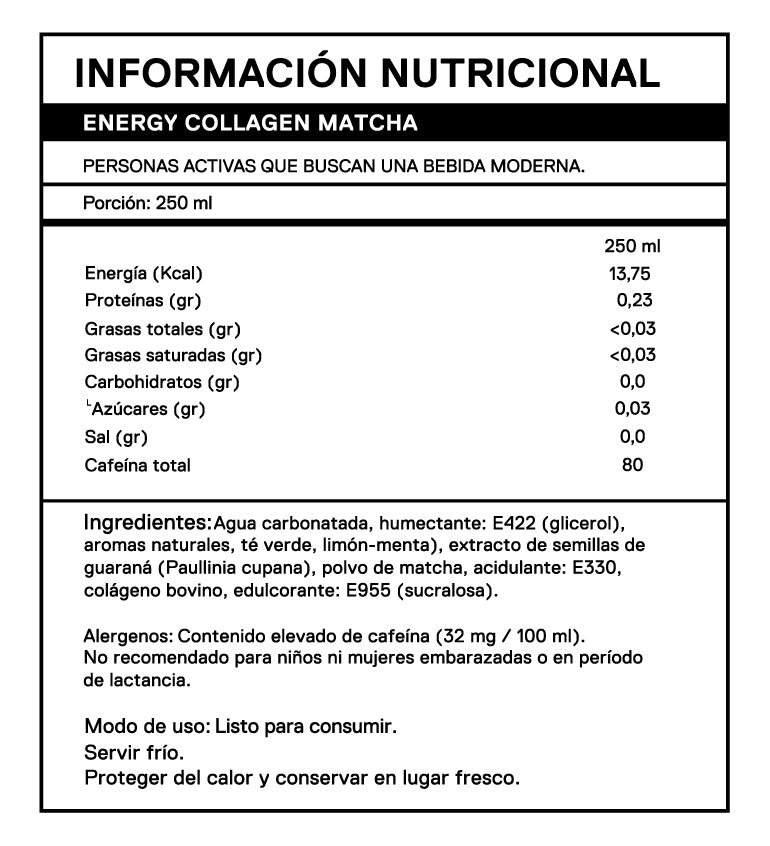 Energy y Collagen Matcha Raspberry 12pack x 250 ml