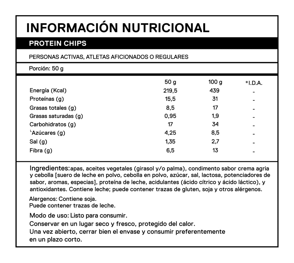 Protein Chips Cream & Onion 12pack x 50 G