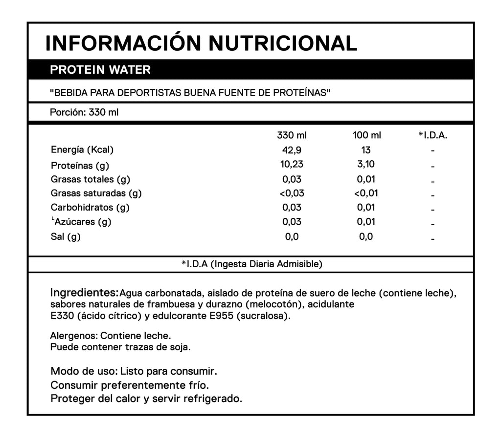 Protein Water Raspberry Peach 330ml